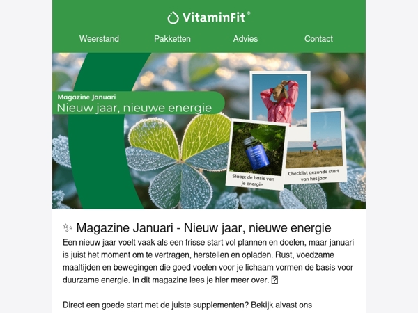 Magazine Januari - Nieuw jaar, nieuwe energie 🌱