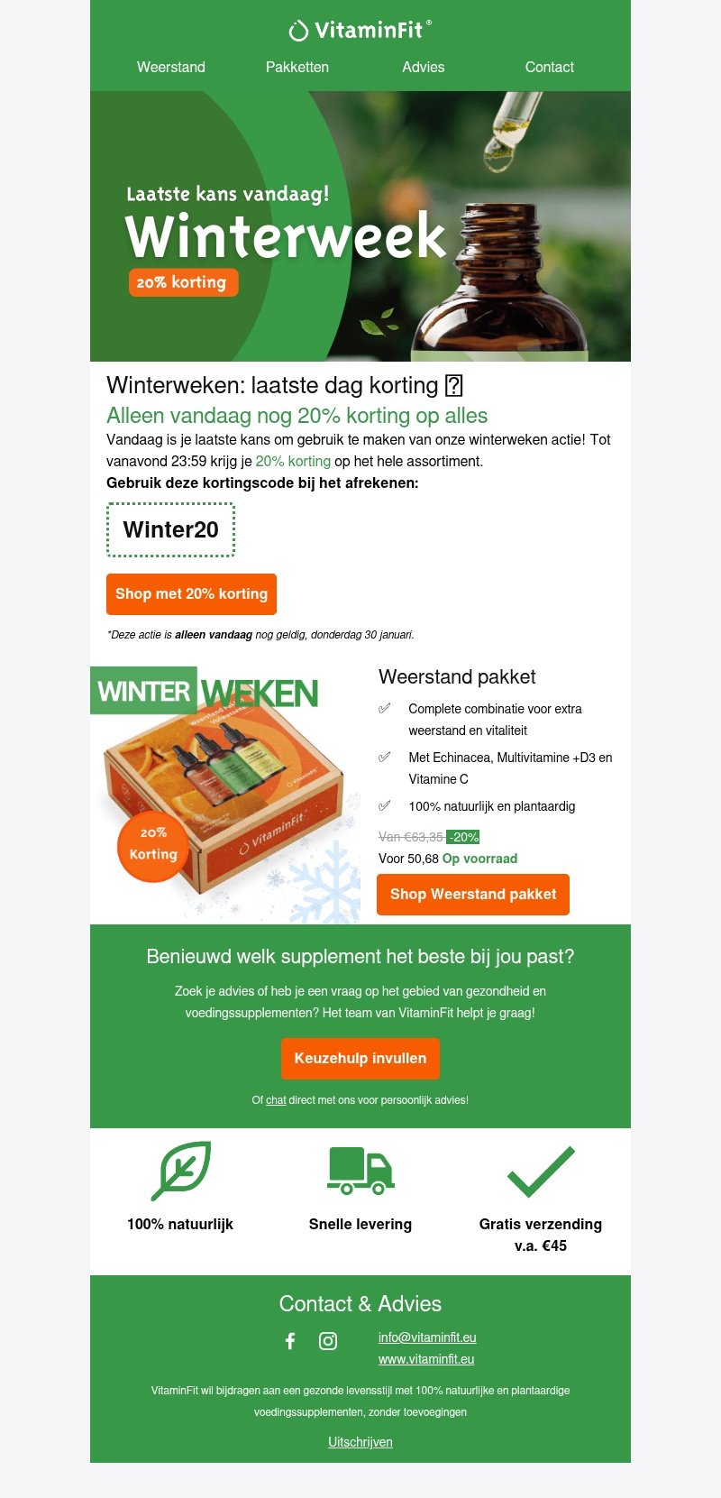 ⏳ Laatste kans: 20% korting tijdens onze Winterweken ⏳ Laatste kans: 20% korting tijdens onze Winterweken