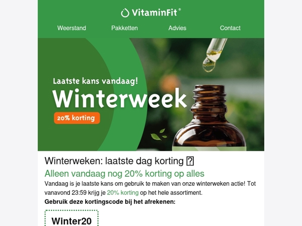 ⏳ Laatste kans: 20% korting tijdens onze Winterweken