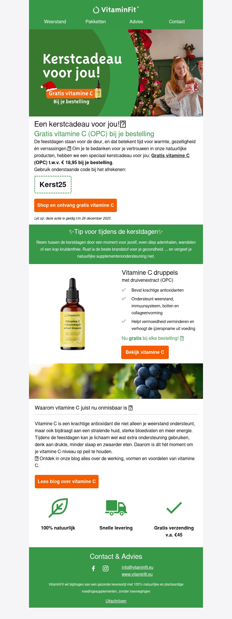 Een π voor jou! Gratis vitamine C bij je bestelling! Een π voor jou! Gratis vitamine C bij je bestelling!