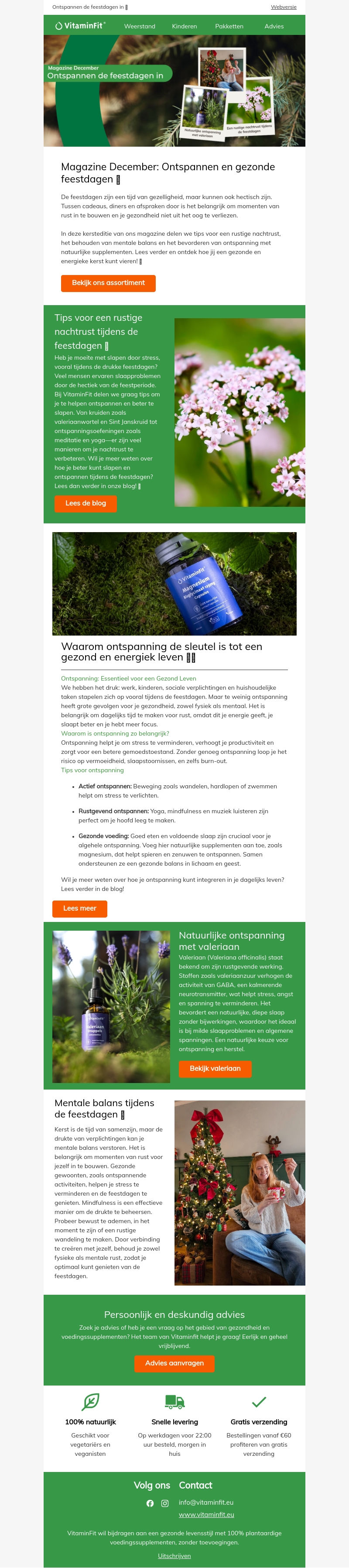 Magazine December: Ontspannen en gezonde feestdagen π Magazine December: Ontspannen en gezonde feestdagen π