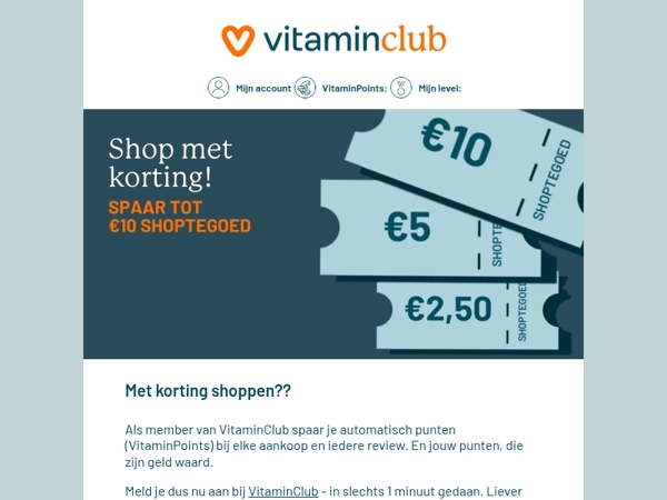Spaar tot €10 korting, óók op alle acties!
