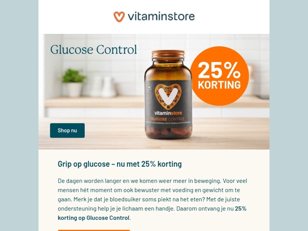 Nu 25% korting op Glucose Control
