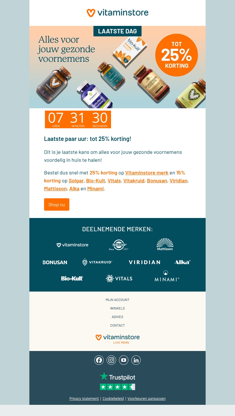 Nog maar een paar uur ! Mis de actie niet! Nog maar een paar uur ! Mis de actie niet!