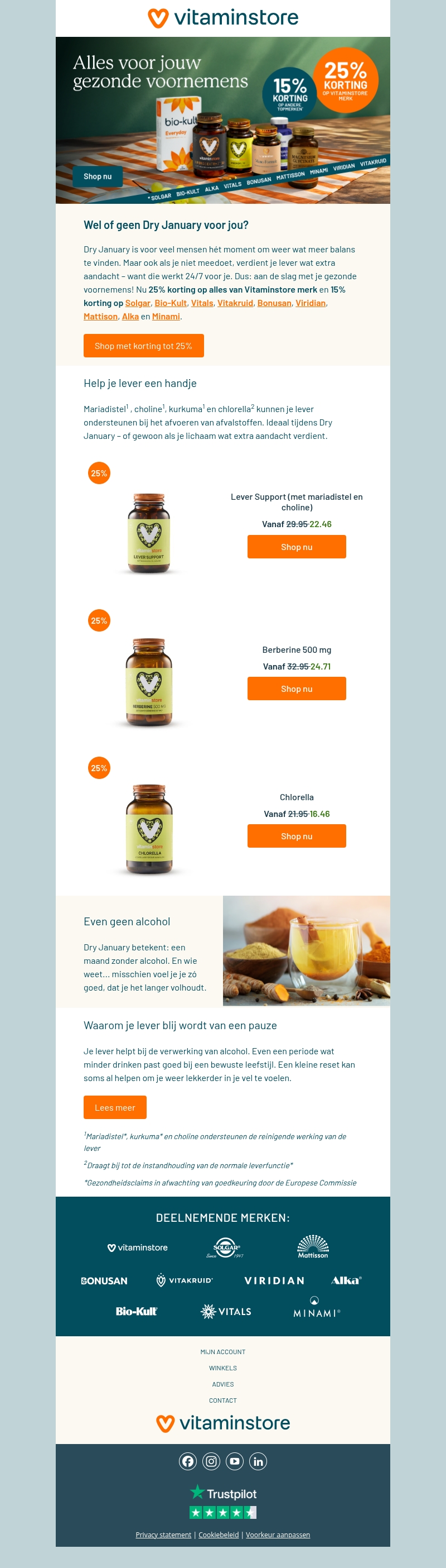 Tot 25% korting voor jouw gezonde voornemens! Tot 25% korting voor jouw gezonde voornemens!