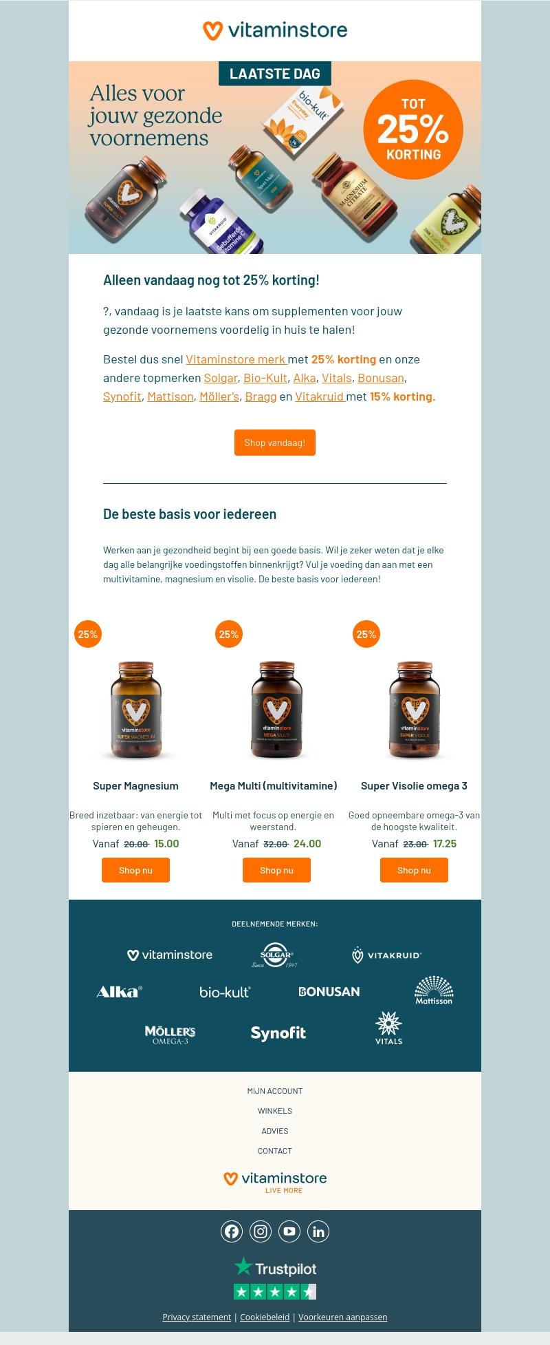 Alleen vandaag nog tot 25% korting Alleen vandaag nog tot 25% korting