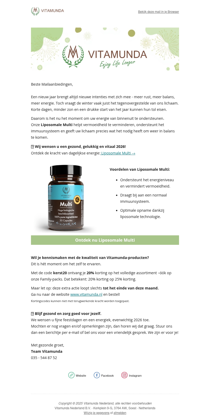 De beste wensen voor een gezond en energiek 2026 ✨ De beste wensen voor een gezond en energiek 2026 ✨