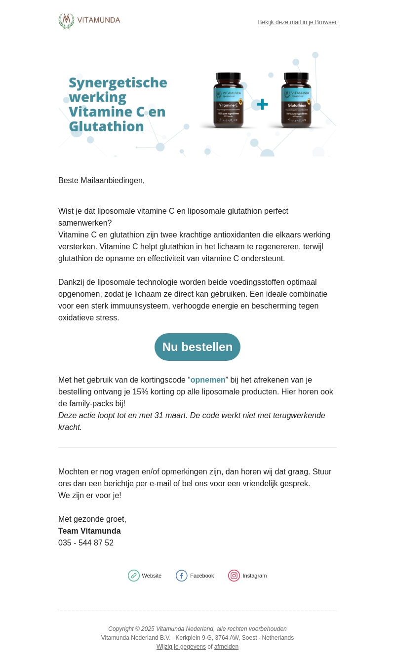 Krachtige samenwerking van Vitamine C + Glutathion Krachtige samenwerking van Vitamine C + Glutathion