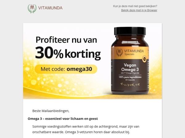 💛30% korting op onze Vegan Omega 3💛