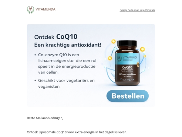 🌿Boost je energieniveau: Liposomale CoQ10🌿