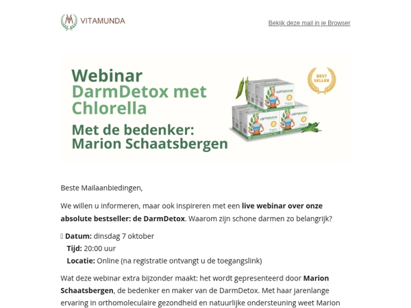 ✨Webinar met Marion Schaatsbergen: het verhaal achter de DarmDetox
