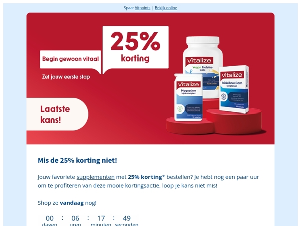 25% korting: laatste kans ⏰