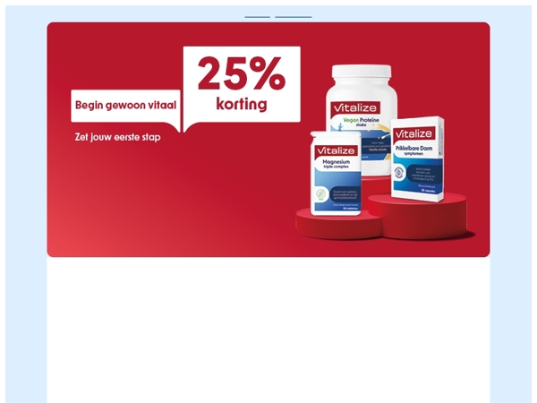 Begin gewoon vitaal – 25% korting