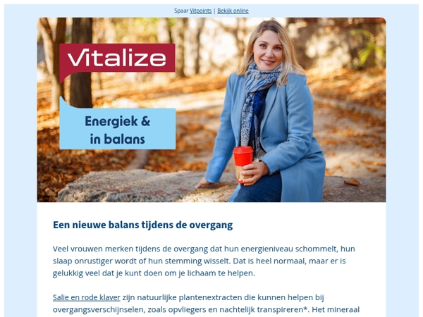 Energiek tijdens de overgang