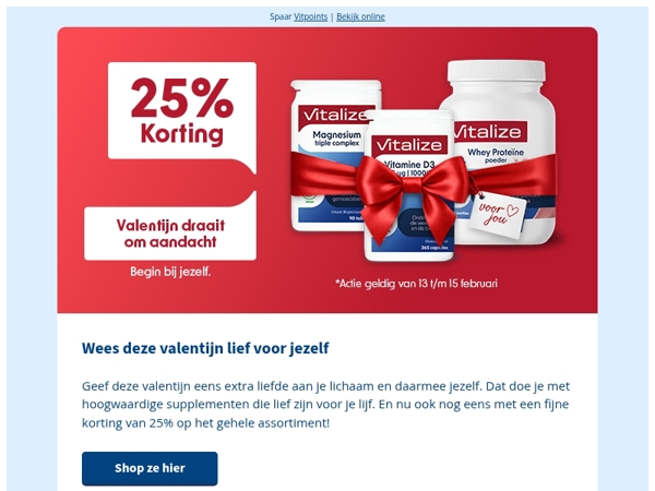 25% valentijnskorting