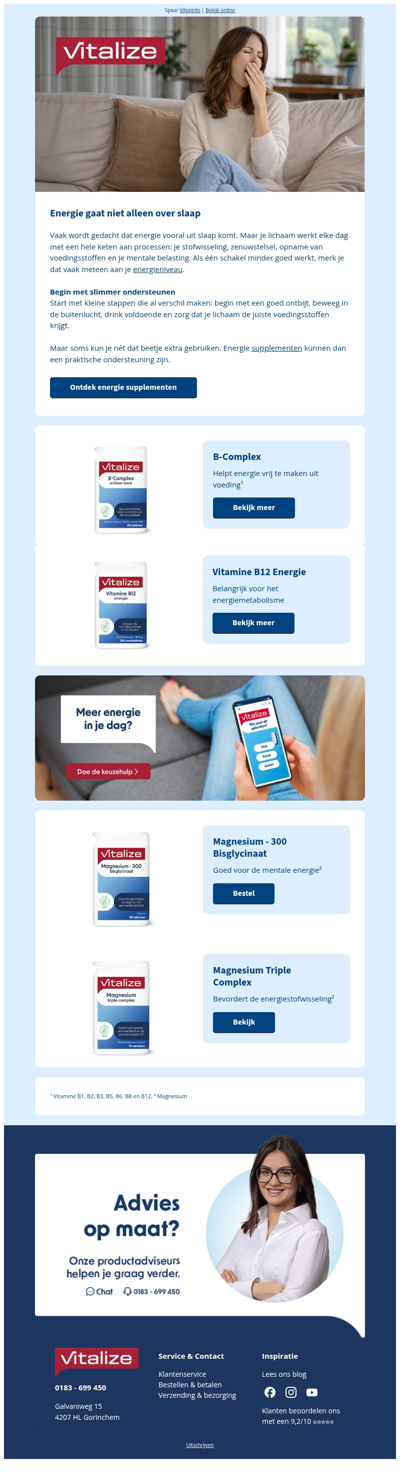 Weinig energie? Misschien ligt het niet aan je slaap Weinig energie? Misschien ligt het niet aan je slaap
