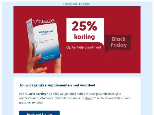 🖤 25% korting: op alle vitamines en mineralen 🖤