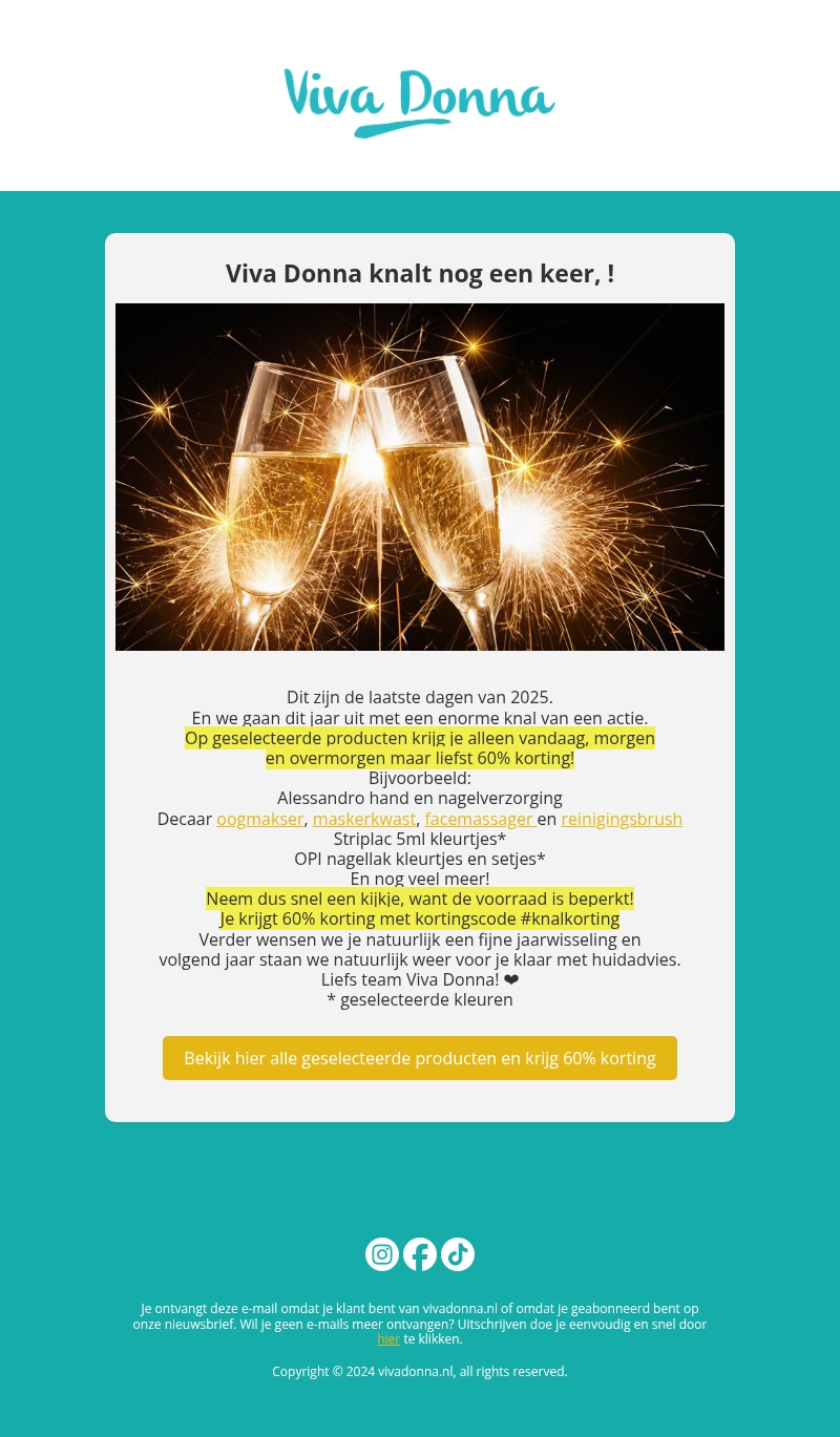 🍾We gaan 2025 uit met een knal van een actie 🍾We gaan 2025 uit met een knal van een actie