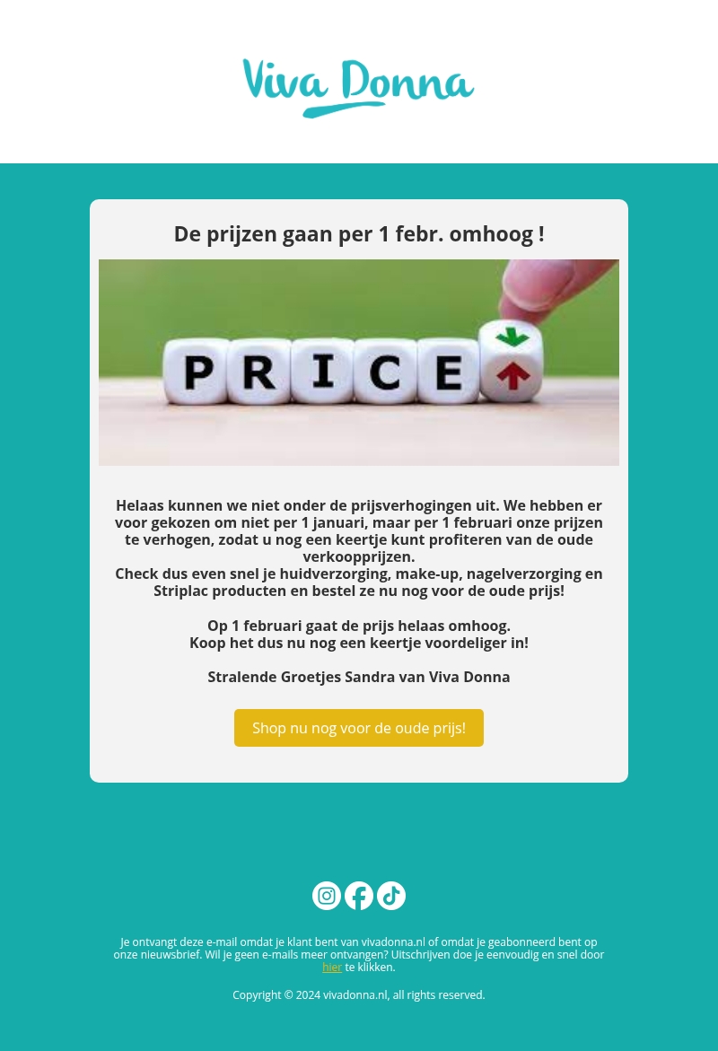 Jouw favoriete product wordt duurder! Koop nu nog voor de oude prijs! Jouw favoriete product wordt duurder! Koop nu nog voor de oude prijs!