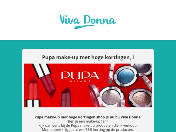 Pupa make-up met kortingen tot wel 75%