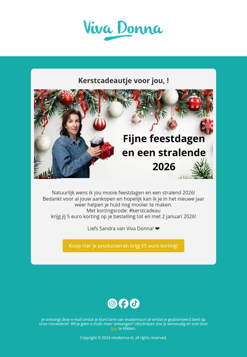 Kerstcadeautje voor jou van Viva Donna! Kerstcadeautje voor jou van Viva Donna!