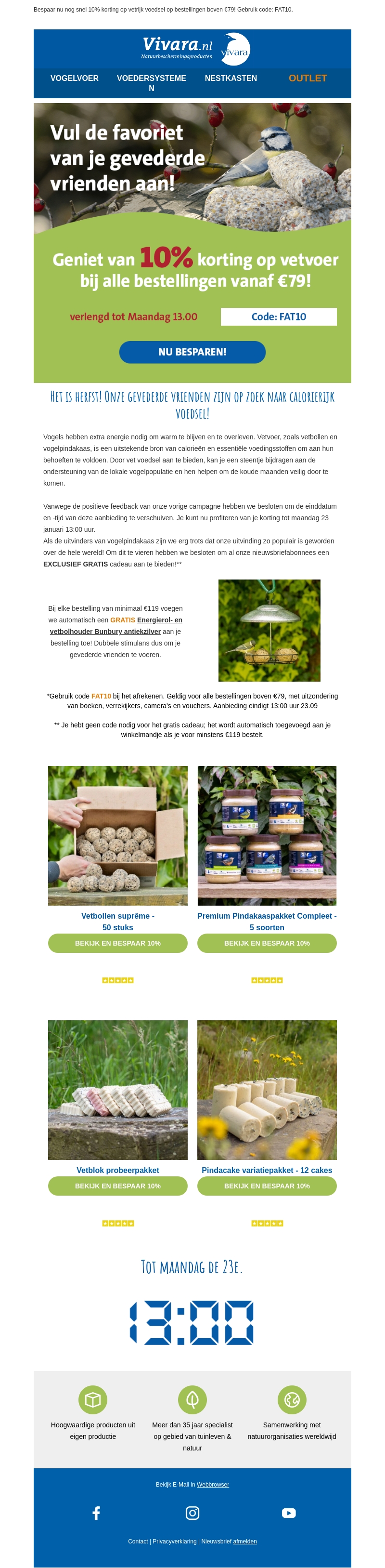 π¦ Voer je tuinvogels de herfst door met energierijk vetvoer! π¦ Voer je tuinvogels de herfst door met energierijk vetvoer!