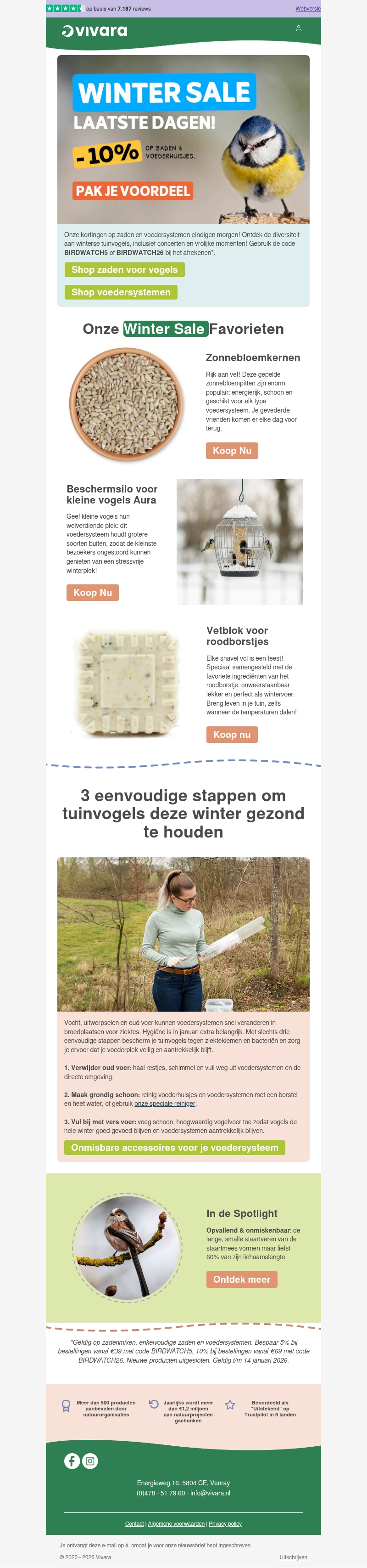 ๐Laatste dagen: 10% korting op vogelvoer ๐Laatste dagen: 10% korting op vogelvoer