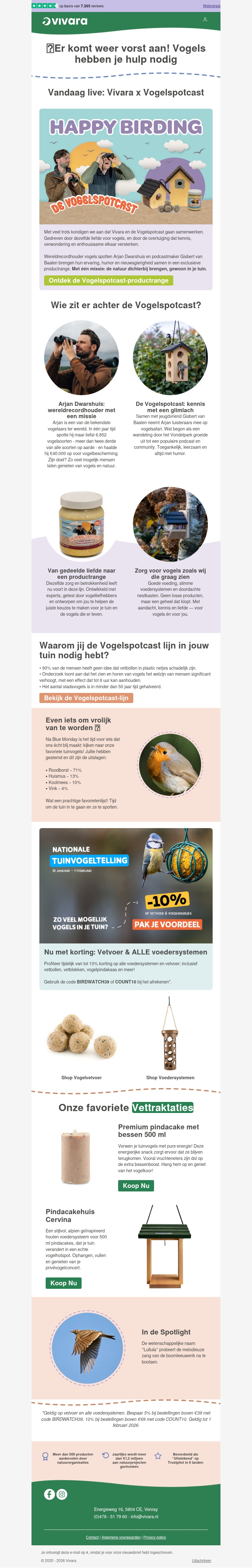 ๐๏ธVandaag live: Vivara x Vogelspotcast ๐๏ธVandaag live: Vivara x Vogelspotcast