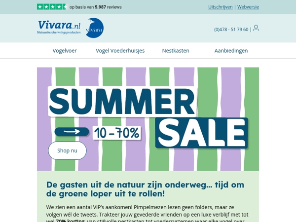 🌸 Tot 70% korting tijdens de Vivara Summer Sale