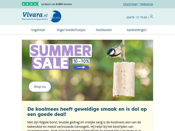 🐦 Gespot: Summer Sale & een nieuwsgierige koolmees