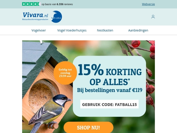🎉 Verlengde aanbieding: 15% korting op alles!