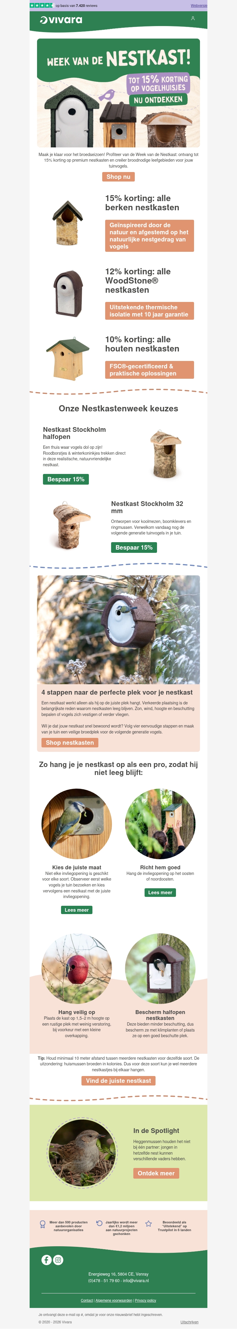 π‘ Week van de Nestkast: 15% korting π‘ Week van de Nestkast: 15% korting