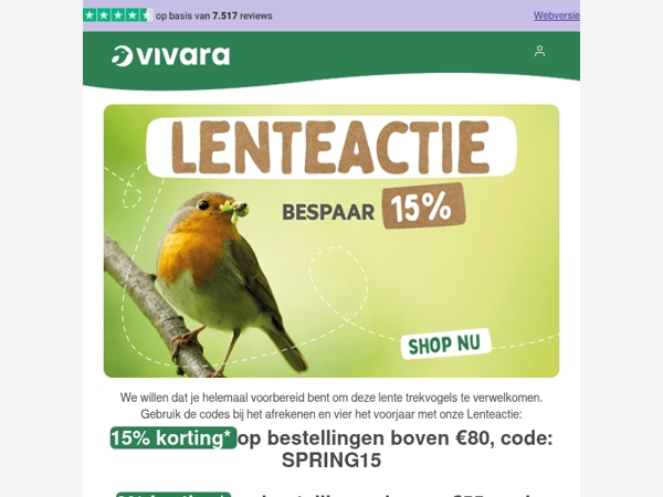 🌼 15% korting in onze Lenteactie