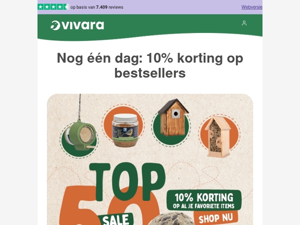 🎯 Laatste kans: 10% korting op de Top 50