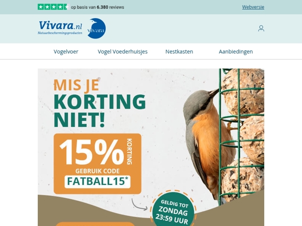 🐞 15% korting op alles voor tuindieren