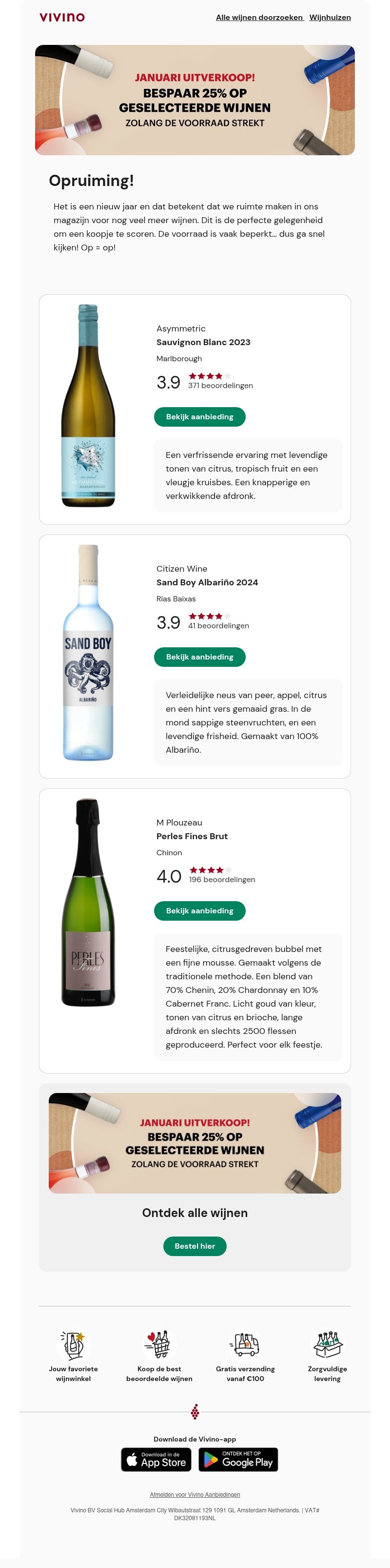 Magazijn opruiming: ontdek nu extra scherp geprijsde wijnen Magazijn opruiming: ontdek nu extra scherp geprijsde wijnen