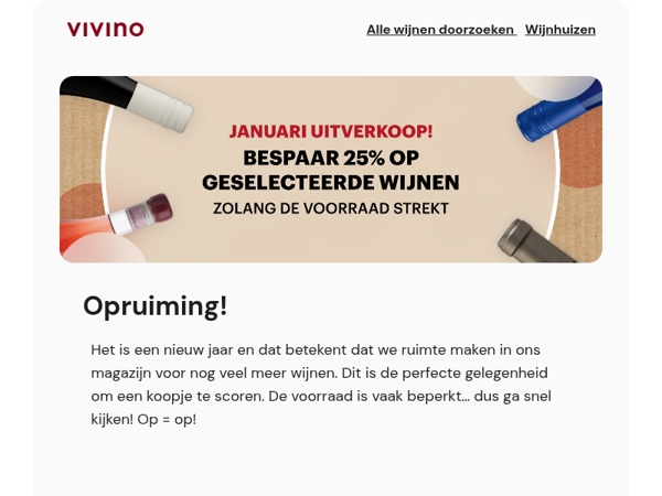 Magazijn opruiming: ontdek nu extra scherp geprijsde wijnen