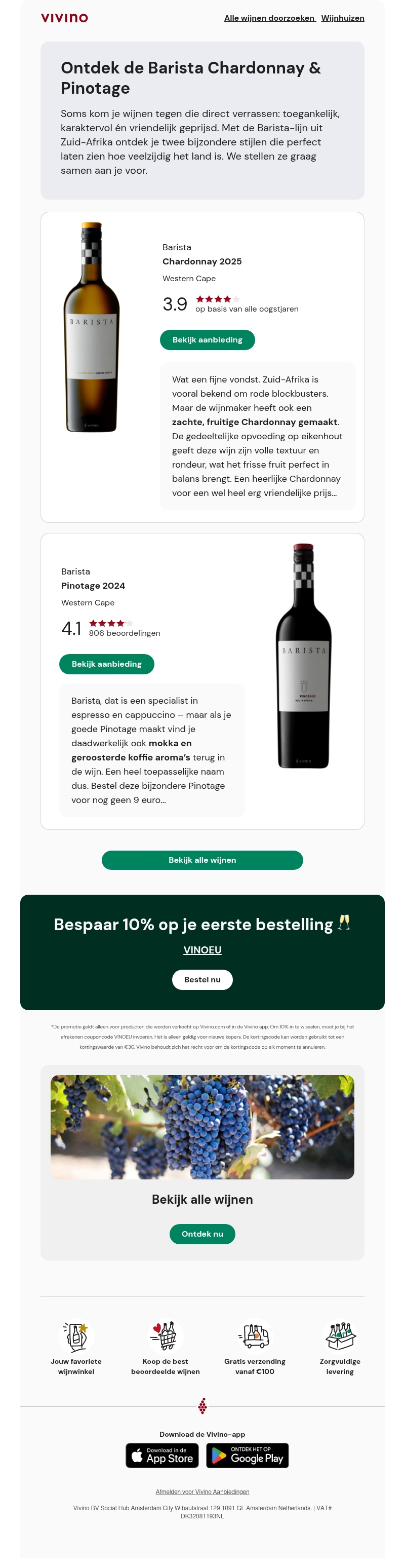 Ontdek de Barista Chardonnay & Pinotage Ontdek de Barista Chardonnay & Pinotage
