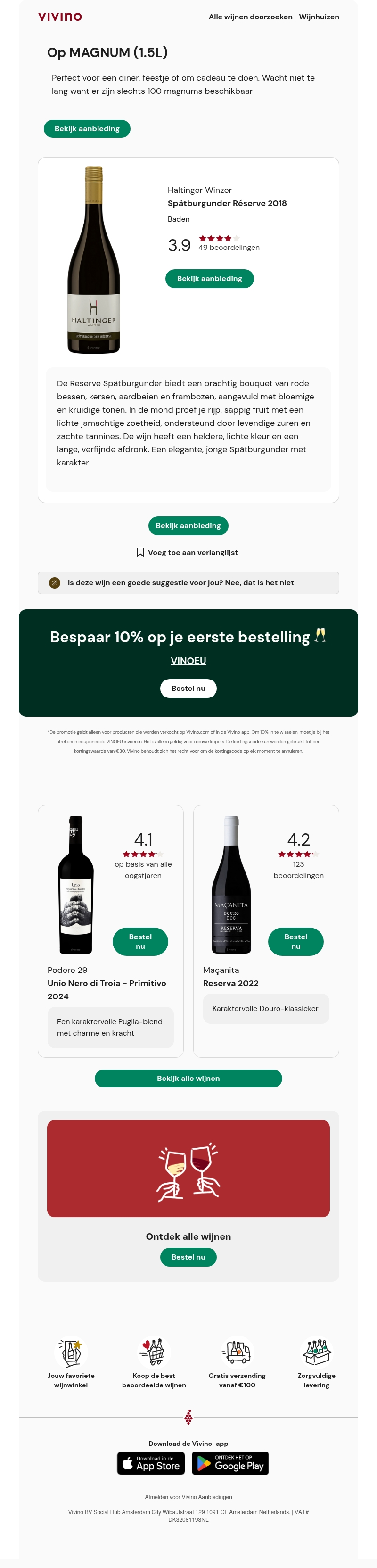 Bespaar 23%: Spätburgunder Réserve op MAGNUM (1.5L) Bespaar 23%: Spätburgunder Réserve op MAGNUM (1.5L)