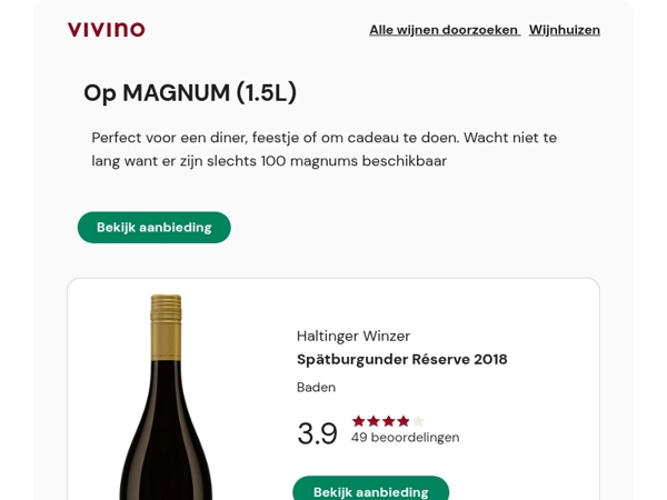 Bespaar 23%: Spätburgunder Réserve op MAGNUM (1.5L) 