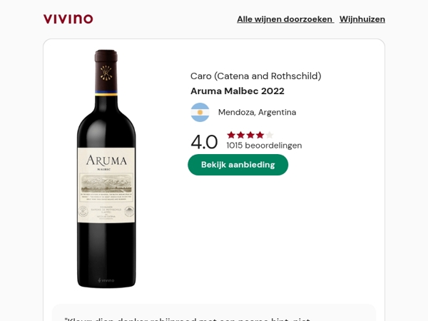 ⭐ Fruitige Mendoza Malbec: het visitekaartje van Catena en Rothschild 