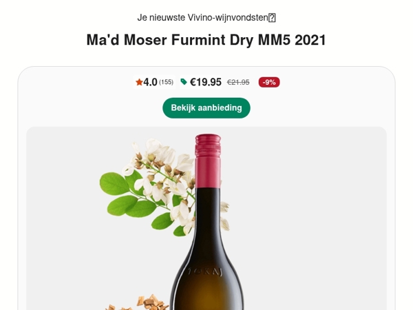 Geselecteerd speciaal voor jou: Een 4 ⭐ Tokaj witte wijn voor 19.95€