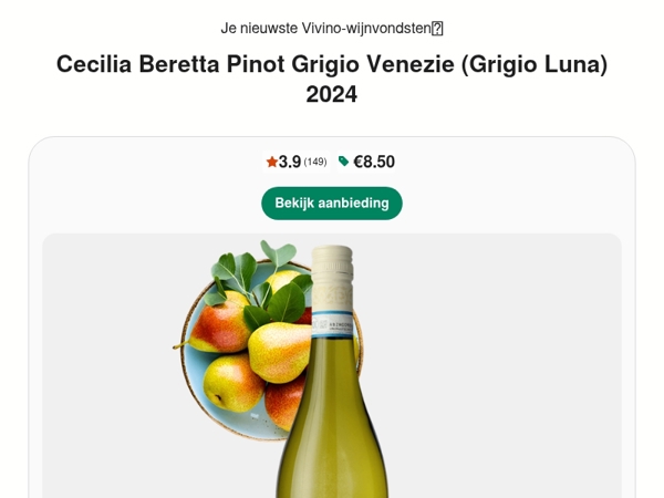 Goed gewaardeerd voor nog geen  10€!  Een 3.9 ⭐ Venezia witte wijn 