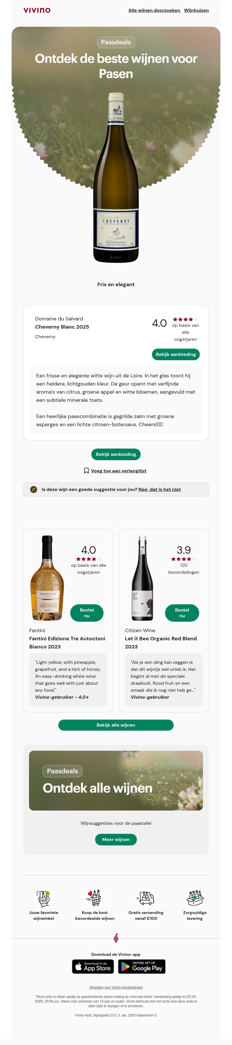 Perfect voor Pasen: De nieuwe Salvard Cheverny is binnen met 16% korting Perfect voor Pasen: De nieuwe Salvard Cheverny is binnen met 16% korting