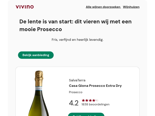 De lente is van start: dit vieren wij met een mooie Prosecco