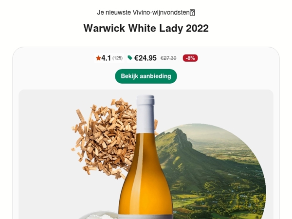 We denken dat je dit lekker vindt: Een 4.1 ⭐ Stellenbosch witte wijn voor 24.95€
