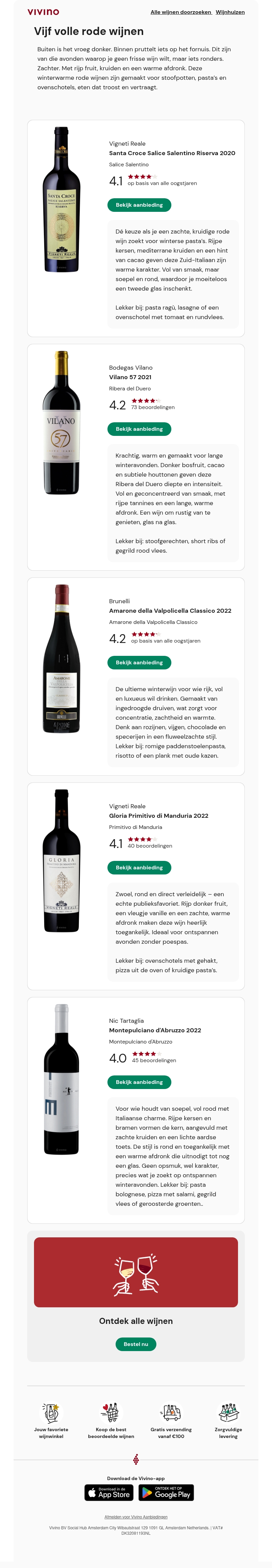 đŻď¸Amarone, Ribera & Primitivo voor de winter đŻď¸Amarone, Ribera & Primitivo voor de winter