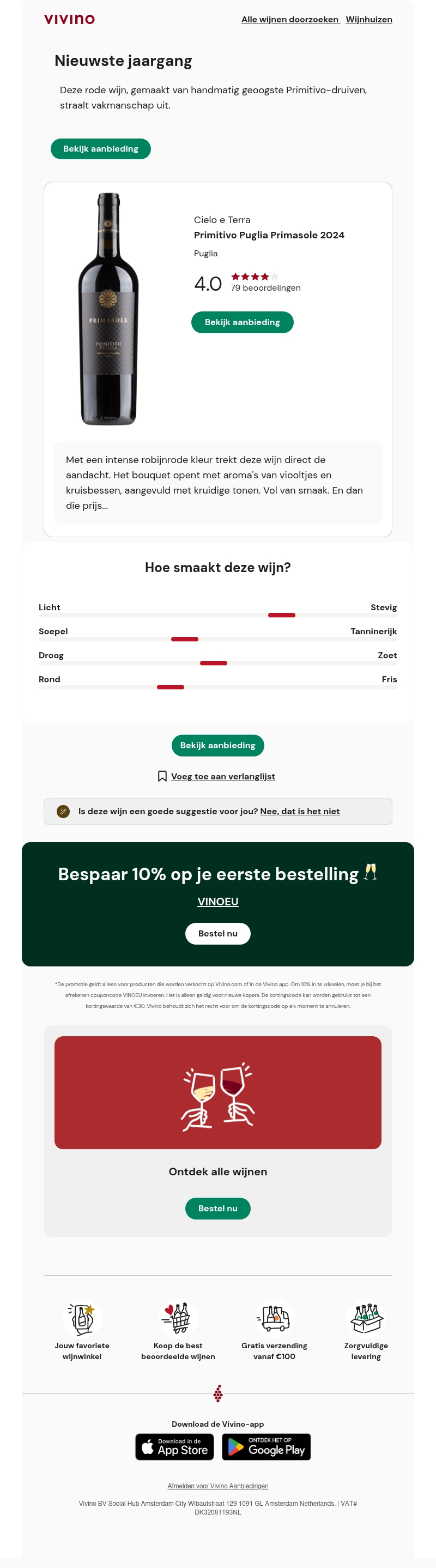 Volle, smaakvolle Primitivo voor minder dan 6 euro Volle, smaakvolle Primitivo voor minder dan 6 euro