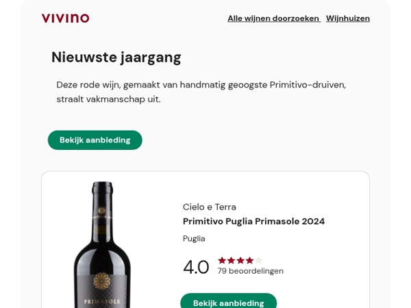 Volle, smaakvolle Primitivo voor minder dan 6 euro