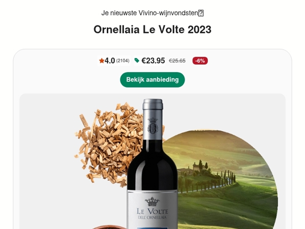 Geselecteerd speciaal voor jou: Een 4 ⭐ Toscane rode wijn voor 23.95€